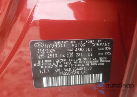 2025 Hyundai Sonata N Line from USA, damaged, VIN KMHL54JC9SA481888